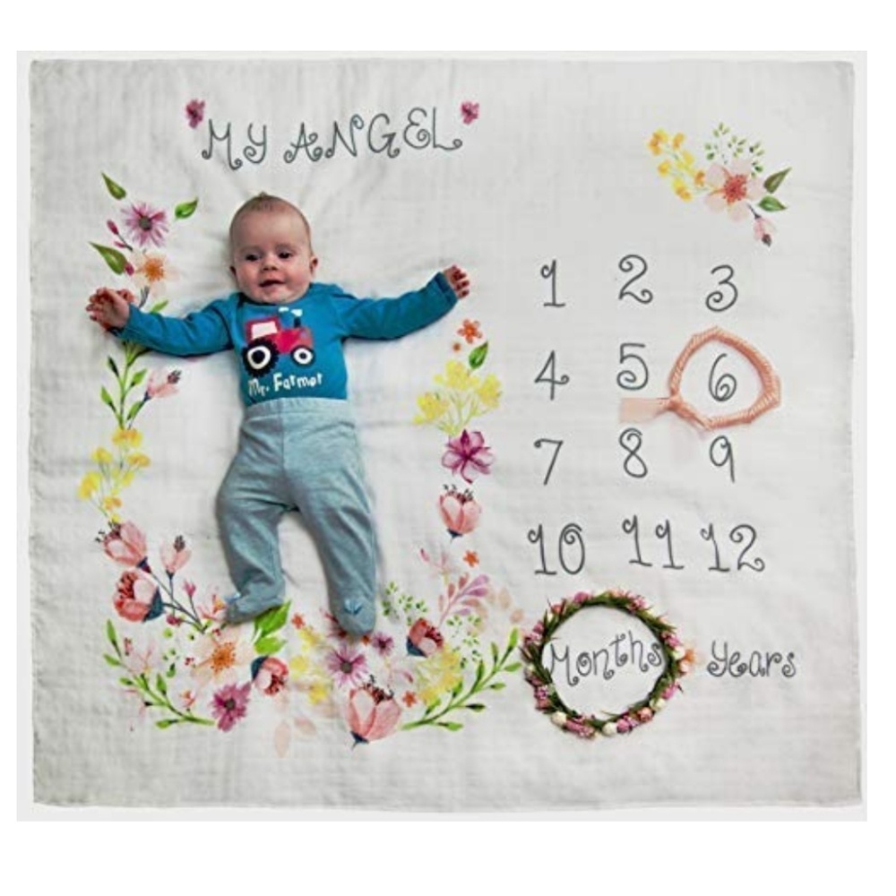 Baby milestone blanket